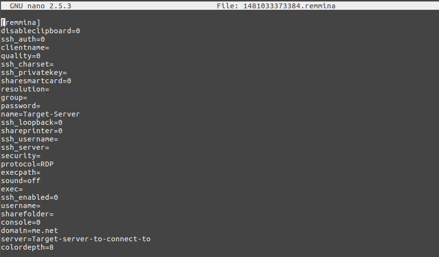 Remmina Config