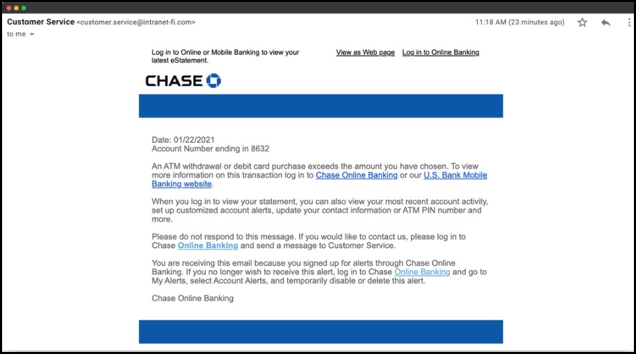 Chase Email