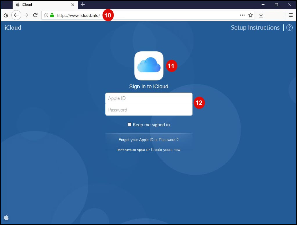 Fake iCloud Portal